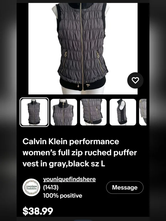 Sleeveless Quilted Vest - Wine - Picture 16 of 16